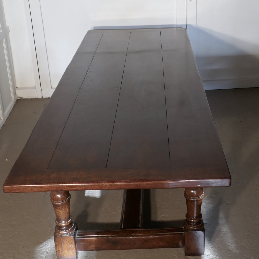 Superior Quality Oak Refectory Dining Table View V