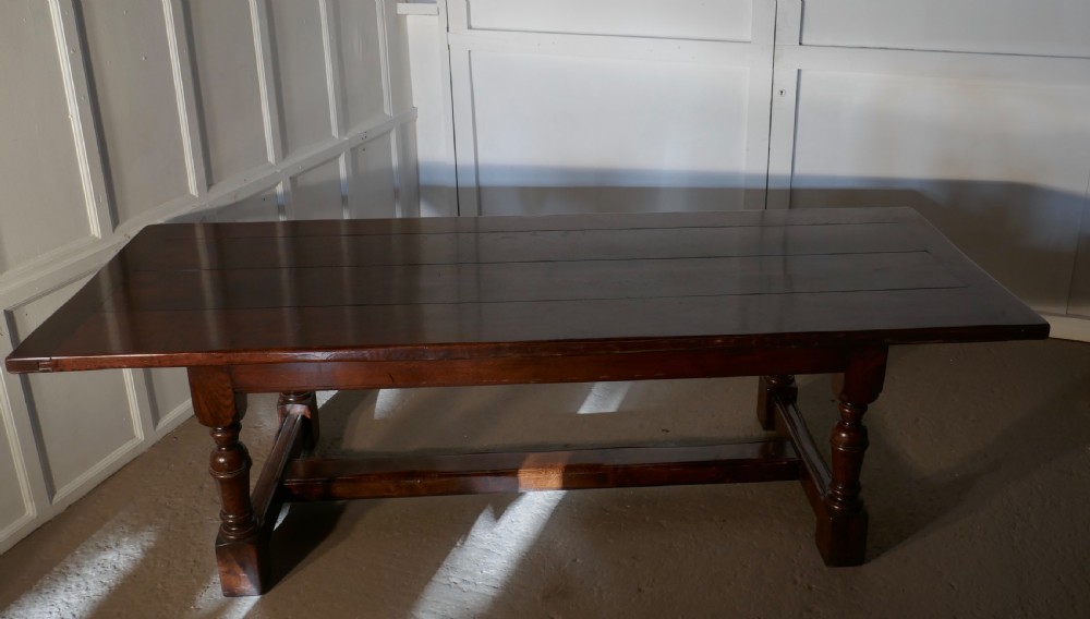 Superior Quality Oak Refectory Dining Table View VII