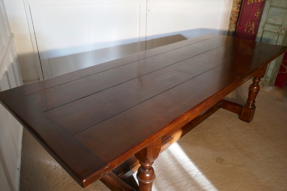 Superior Quality Oak Refectory Dining Table View VIII