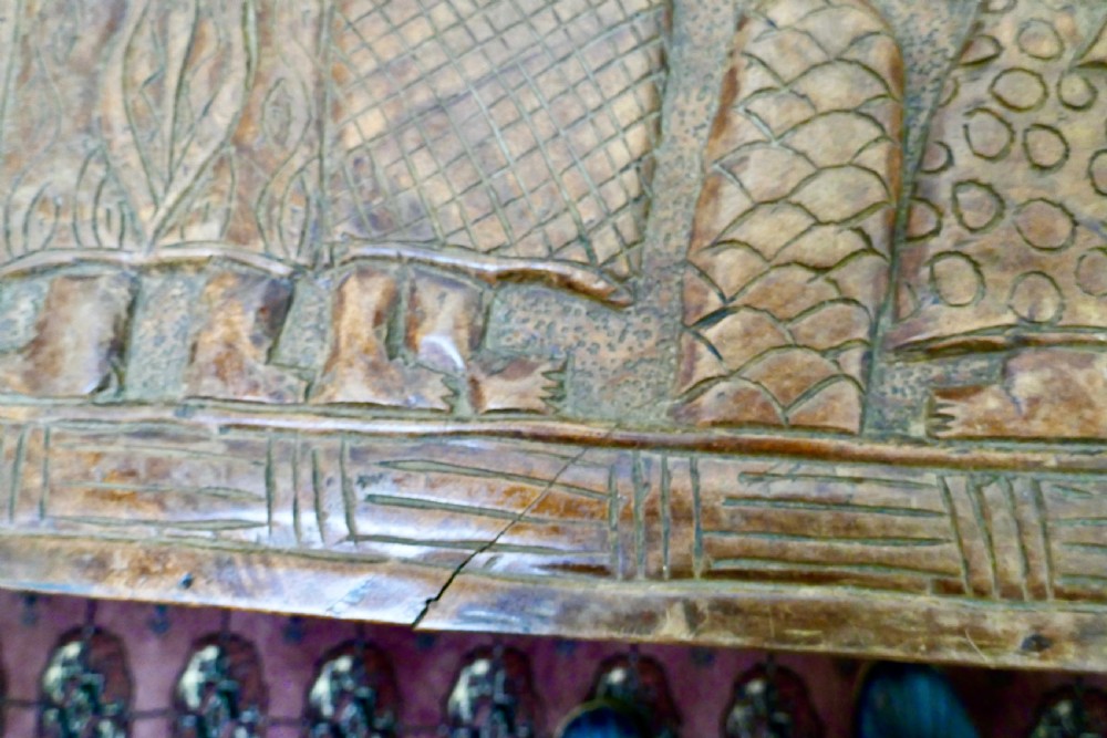 Large Carved Camphor Wood Chest View V