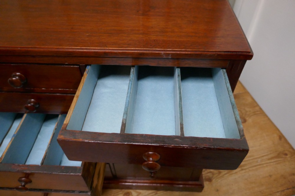 10 Drawer Mahogany Collectors Filing Cabinet,  View V