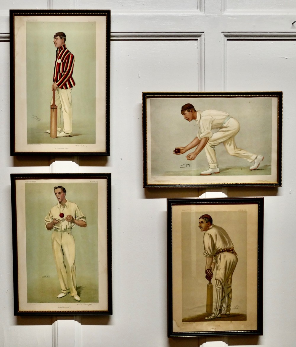Collection of 4 Vanity Fair Cricketing  Themed “Spy”Prints
