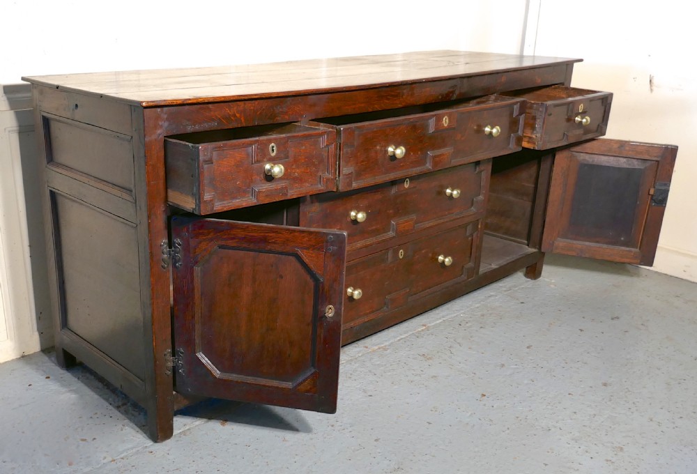 18th Century Oak Long Dresser Base View VI
