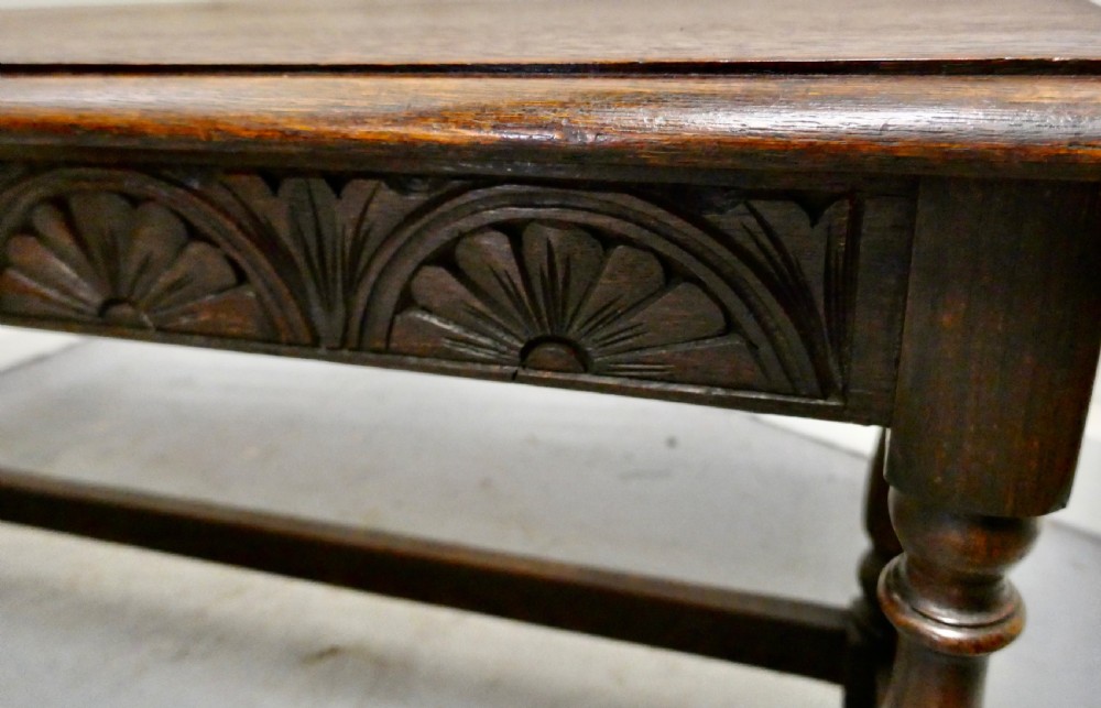 Victorian Carved Country Oak Joint Style Window Seat,  View IV
