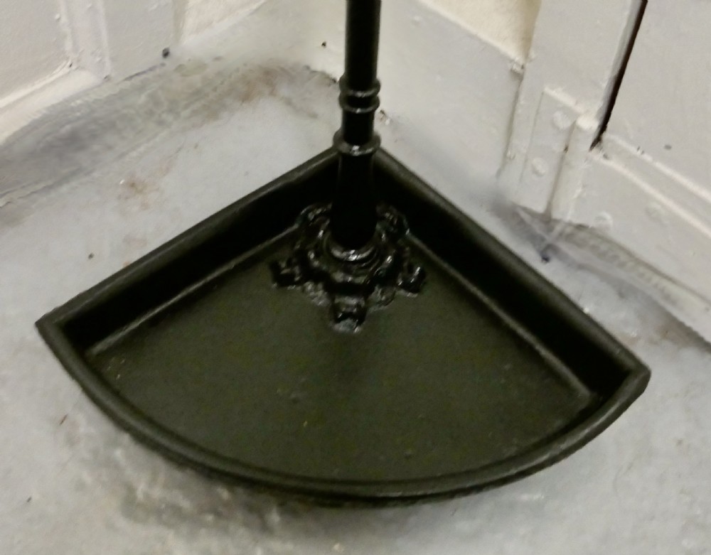 A Victorian Cast Iron Corner Stick and Umbrella Stand  View II