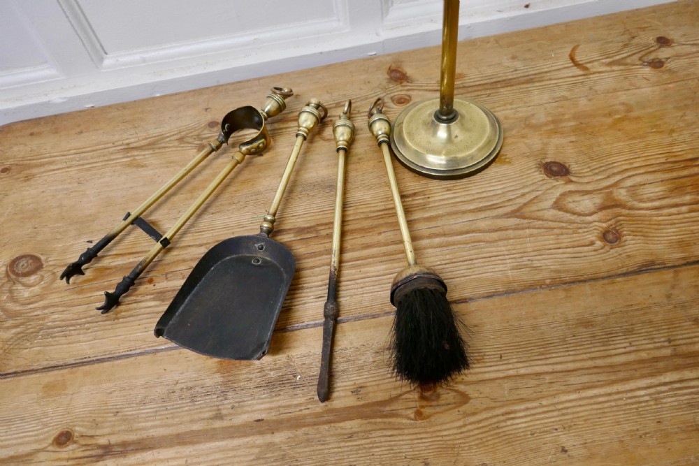 Heavy Quality Brass Fireside Companion Set, Fireside Tools View IV