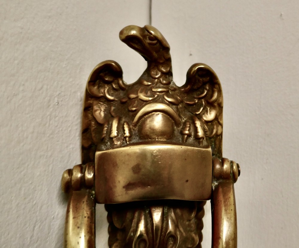 A Large Victorian Brass Eagle Door Knocker, View IV