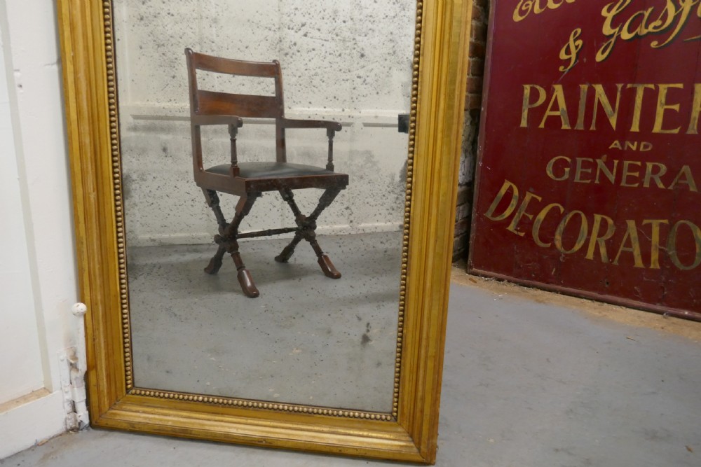 Large 19th Century Framed Distressed Wall Mirror  View IV