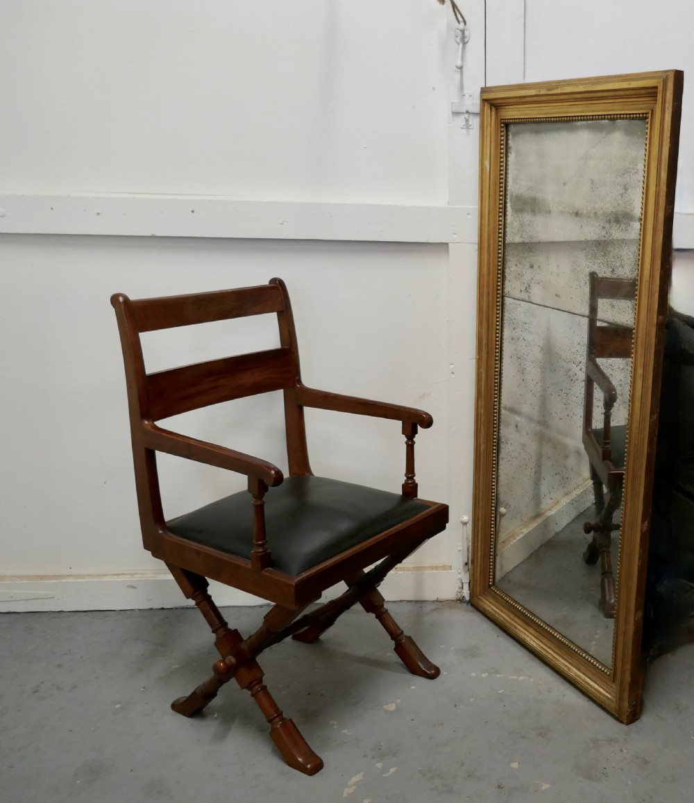 Large 19th Century Framed Distressed Wall Mirror  View V