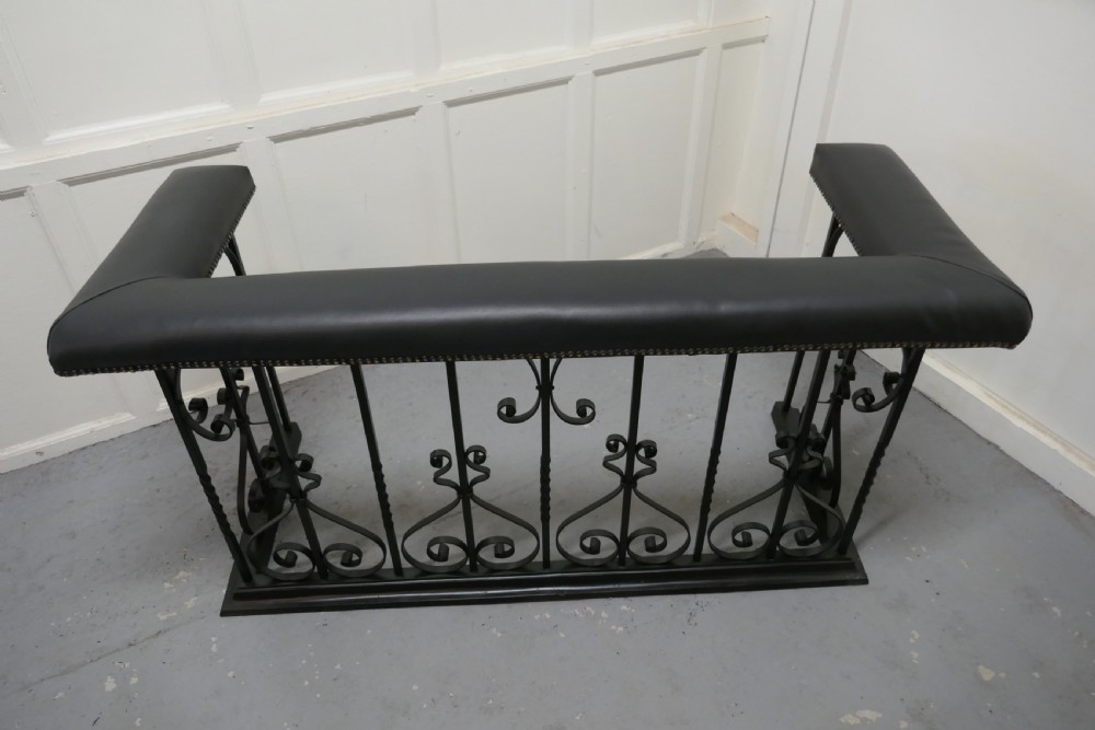  High Wrought Iron and Leather Club Fender View III