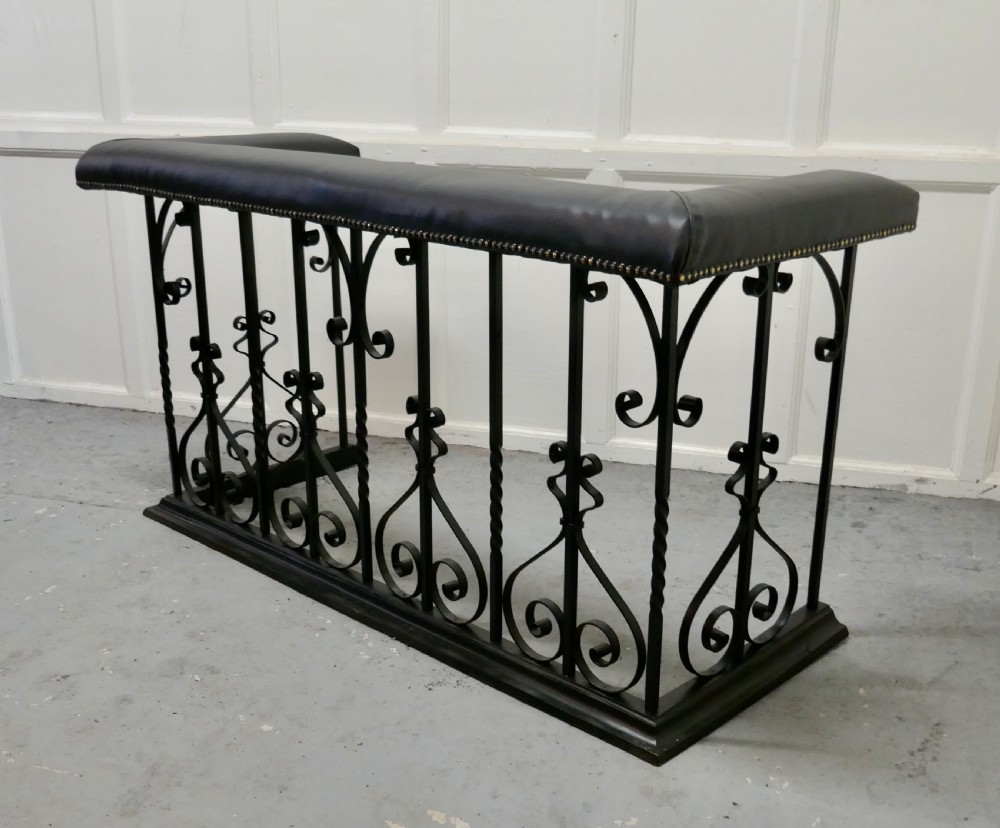  High Wrought Iron and Leather Club Fender View IV