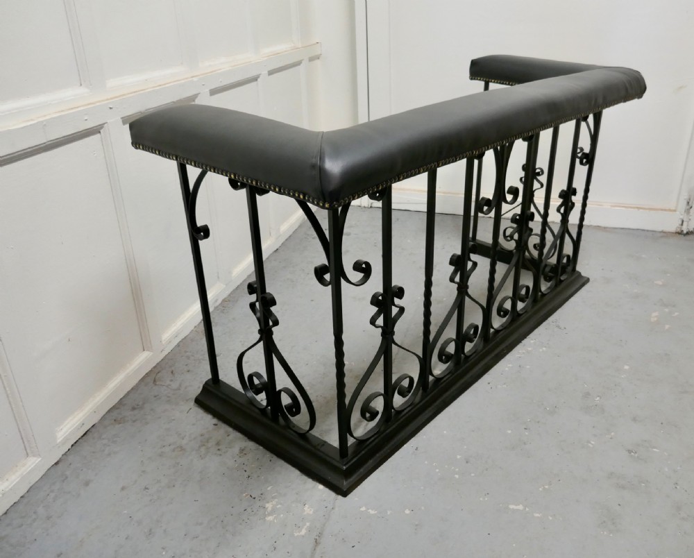  High Wrought Iron and Leather Club Fender View VI