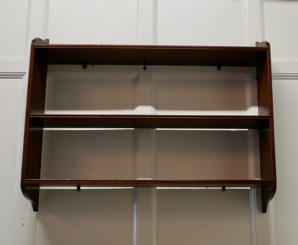 Mahogany Wall Hanging Book Shelf  View II