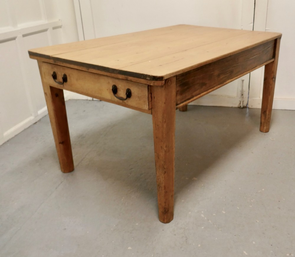 A Lovely Rustic Georgian Pine Kitchen Table