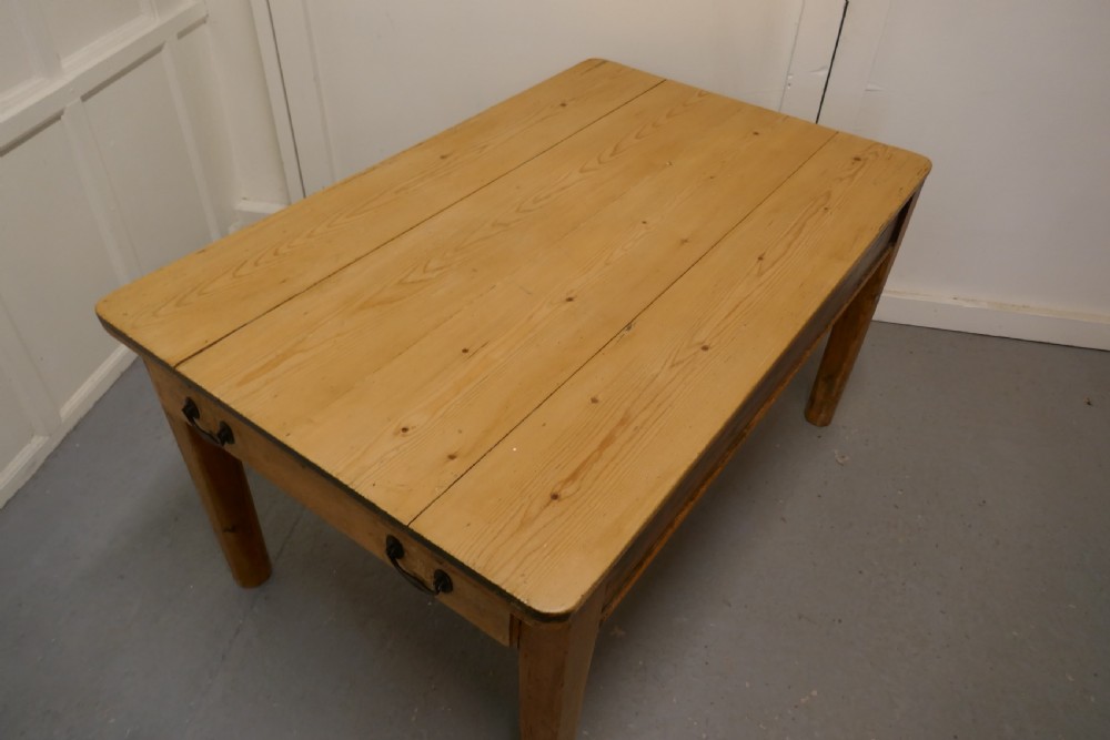 A Lovely Rustic Georgian Pine Kitchen Table View II