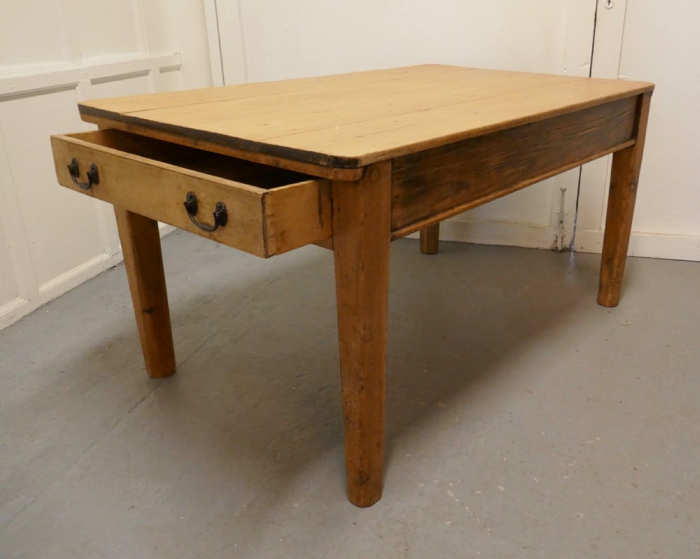 A Lovely Rustic Georgian Pine Kitchen Table View III