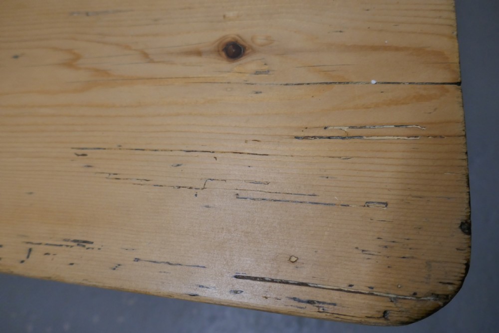 A Lovely Rustic Georgian Pine Kitchen Table View VI