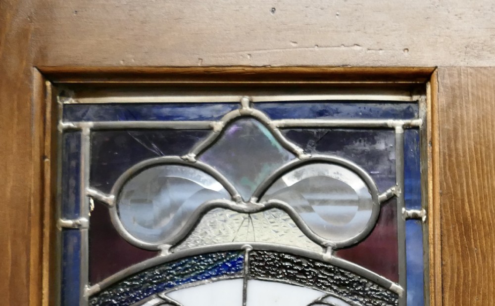 Victorian Art Nouveau Stained Glass Panel Door View IV