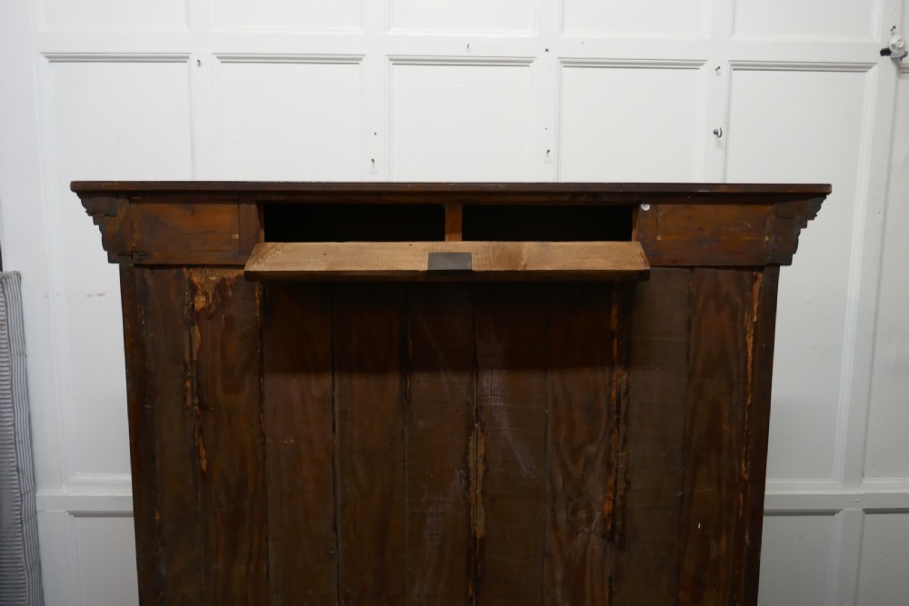 Arts and Crafts Open Oak Bookcase with Secret Compartment  View VI