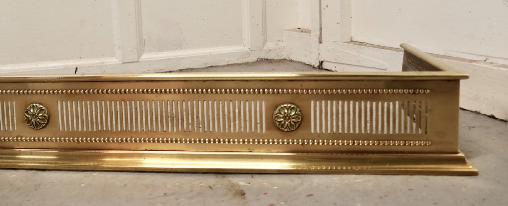 Victorian Arts and Crafts Pierced Brass Fender  View VI