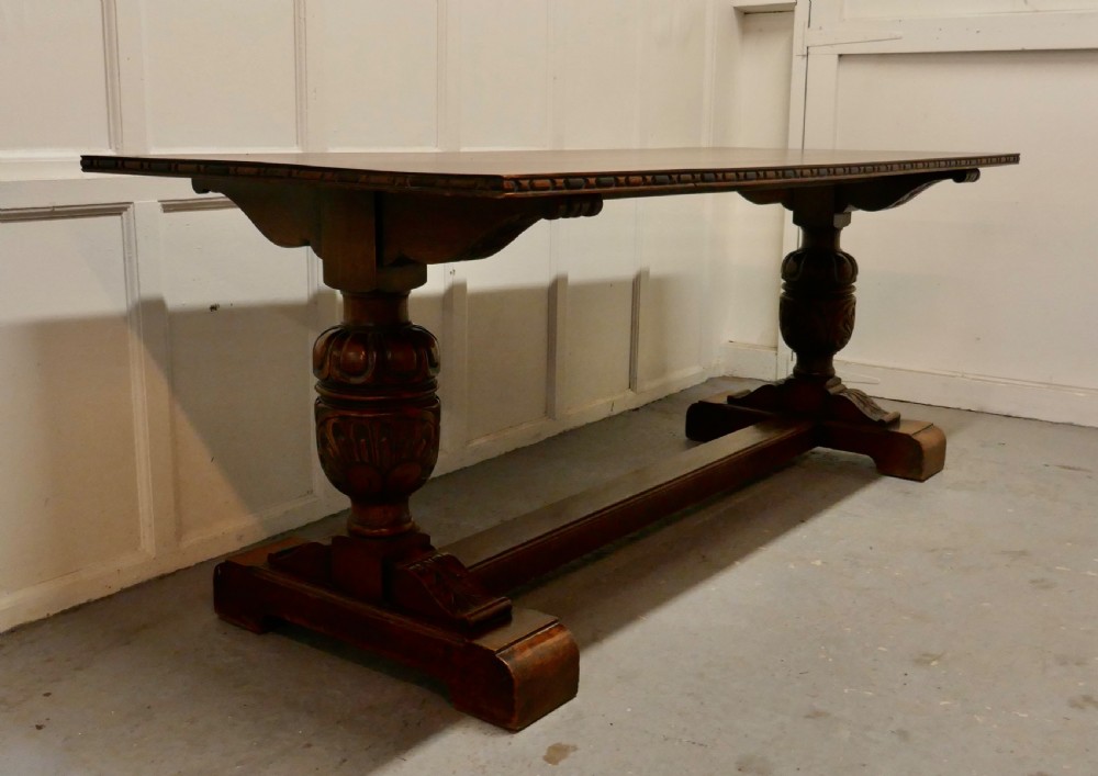 Victorian Oak Refectory Table  