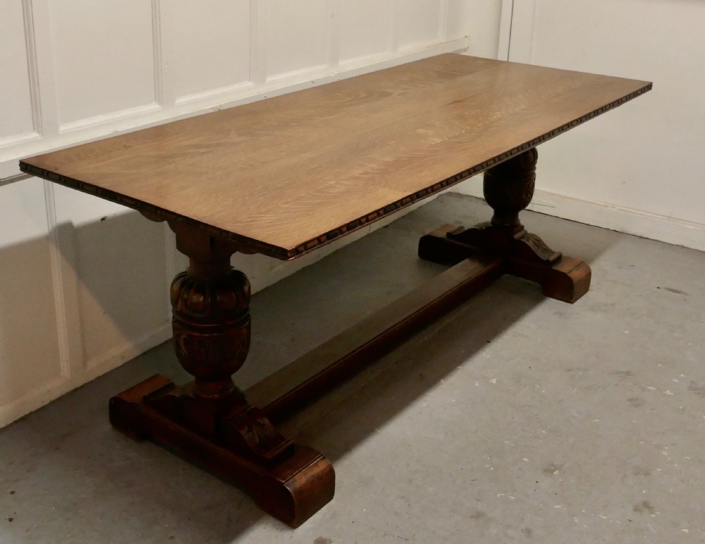 Victorian Oak Refectory Table   View II