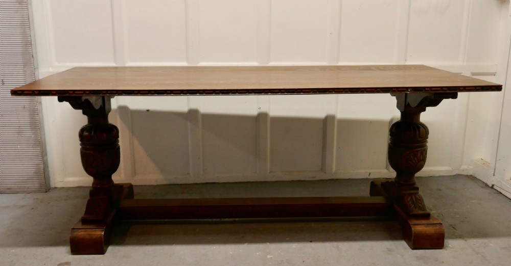 Victorian Oak Refectory Table   View III