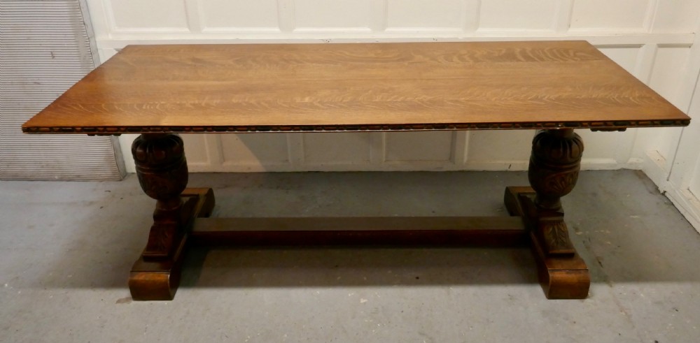 Victorian Oak Refectory Table   View V
