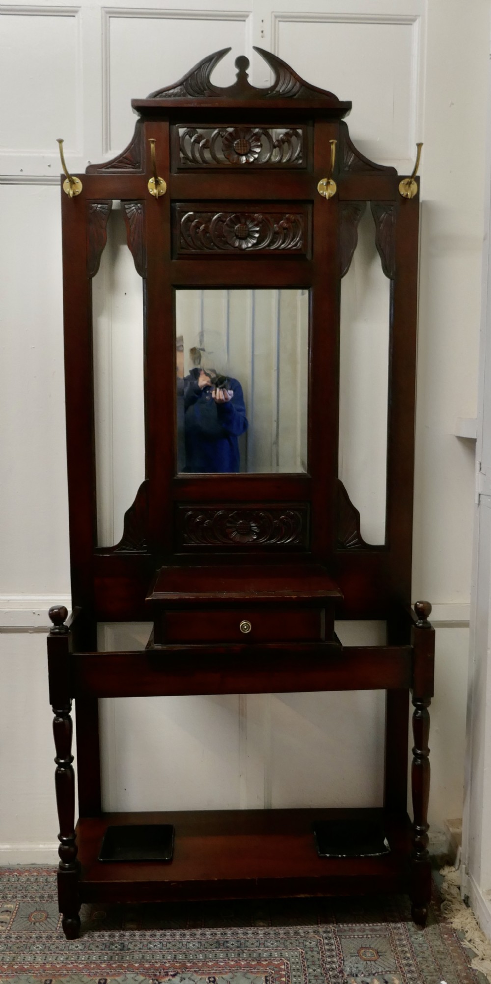 Victorian Mahogany Hall Stand 