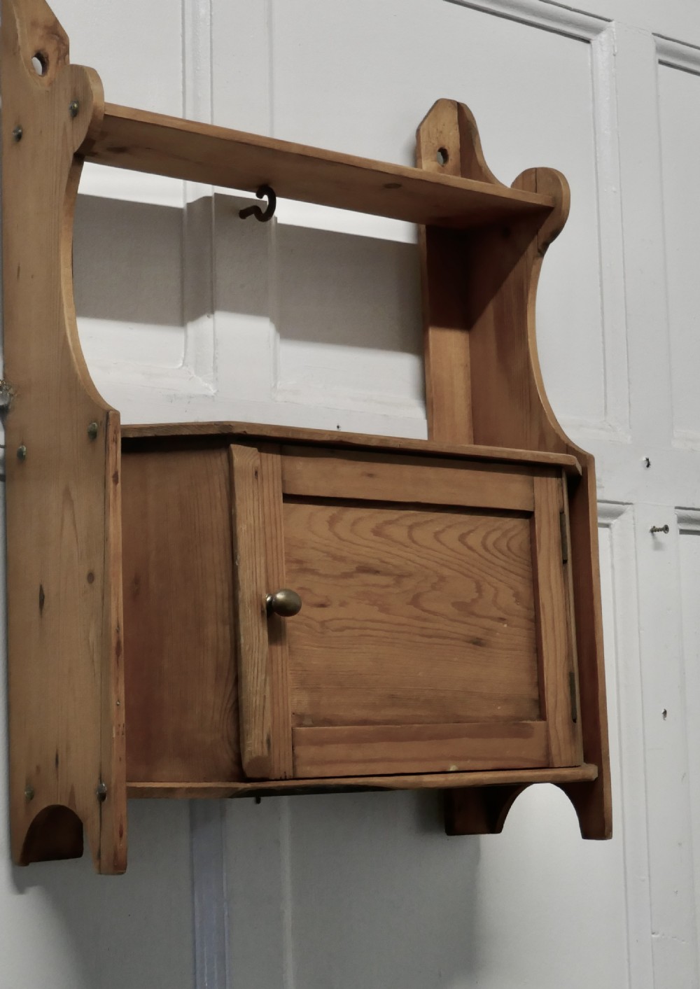Small Arts and Crafts Pine Bathroom Wall Cabinet,  View III