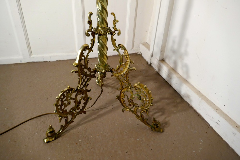 Adjustable Brass Floor Lamp Rococo Standard Lamp View V
