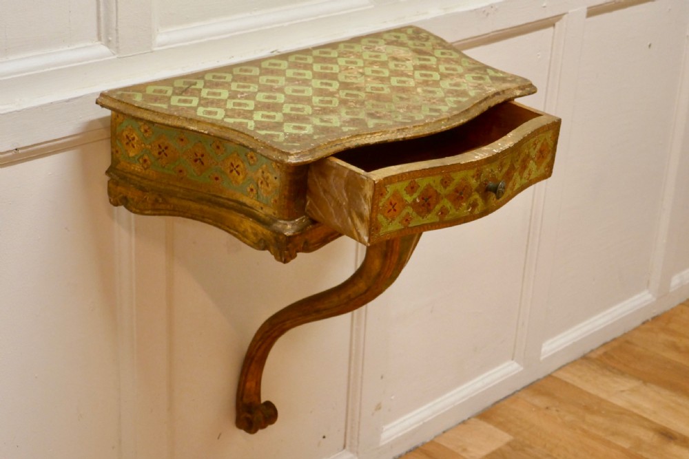 A Pair of French Gilt and Painted Wall Console Tables View VI