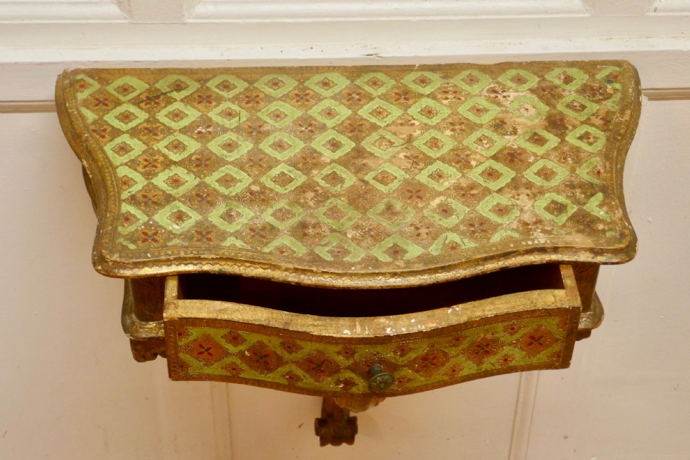 A Pair of French Gilt and Painted Wall Console Tables View VII