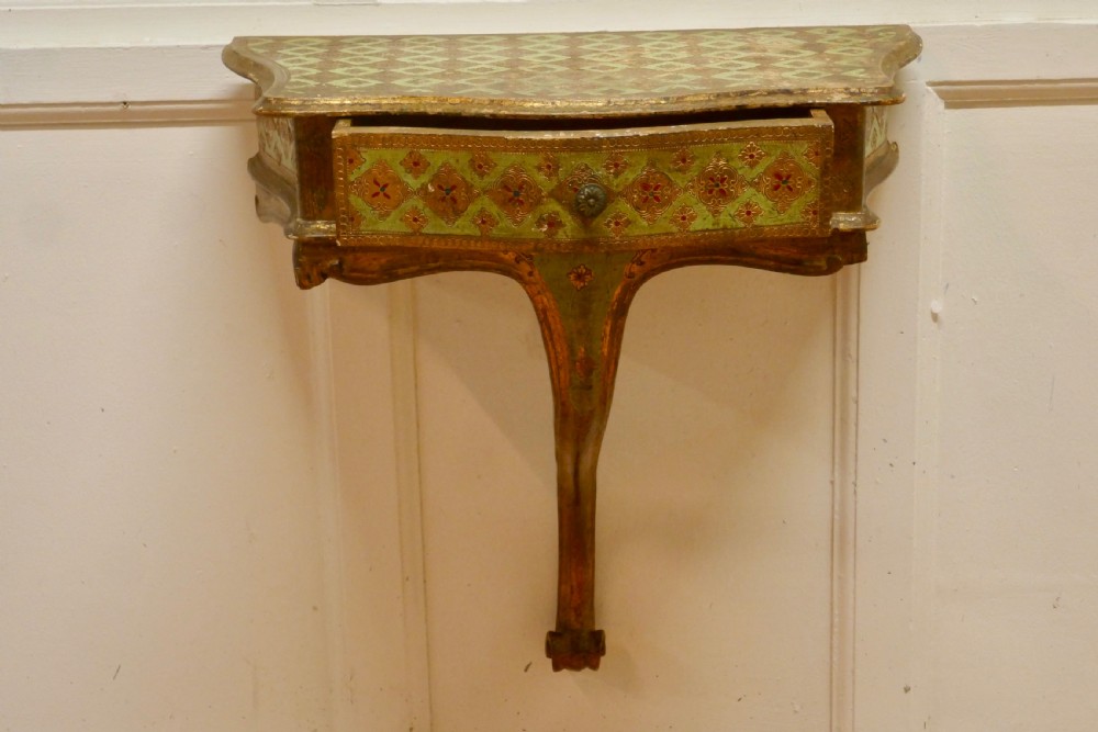 A Pair of French Gilt and Painted Wall Console Tables View VIII