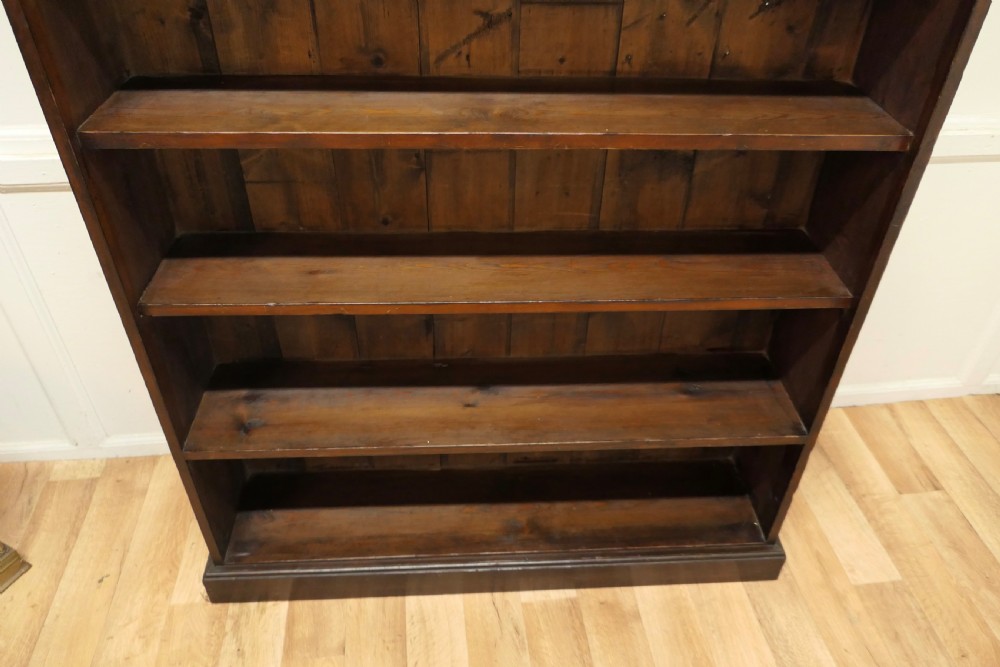 19th Century Very Tall Open Book Case, in Dark Pine View VIII