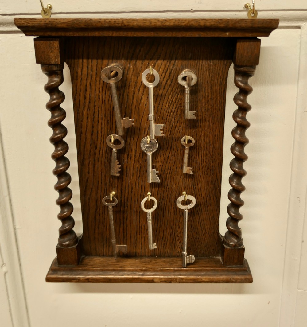 Barley Twist Oak Key Rack View III