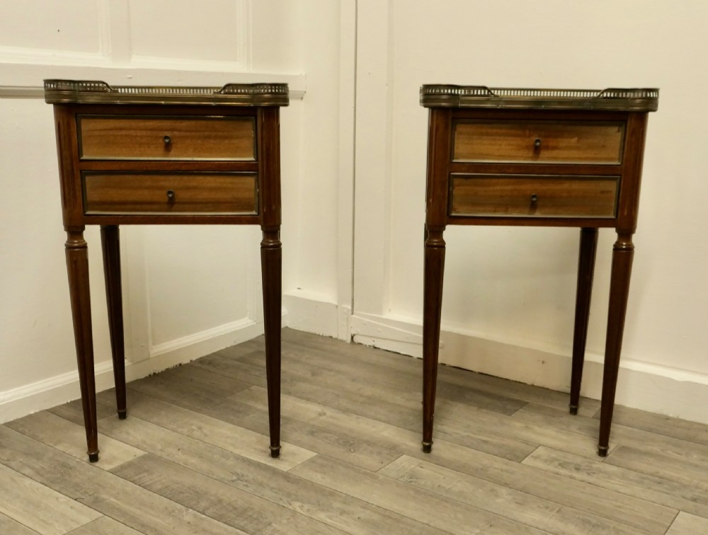 A Pair of French 19th Century Side Tables or Bedside Cabinets  