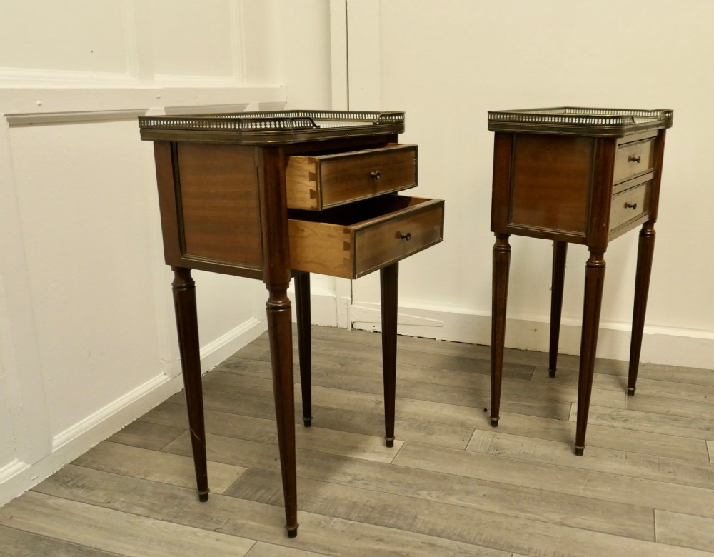 A Pair of French 19th Century Side Tables or Bedside Cabinets   View III
