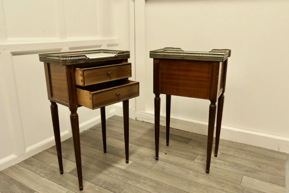 A Pair of French 19th Century Side Tables or Bedside Cabinets   View V
