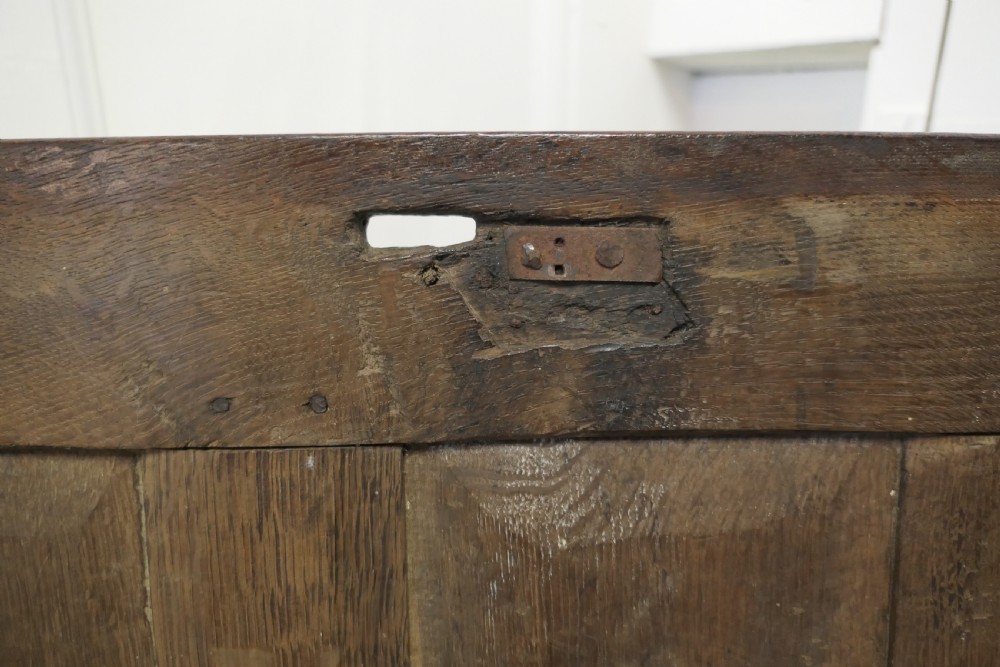 Small 17th century Panelled Cottage Size Oak Coffer  View VIII