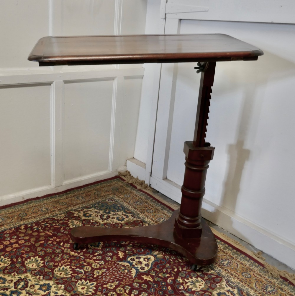Victorian Walnut, Reading Stand Over Bed Table, 