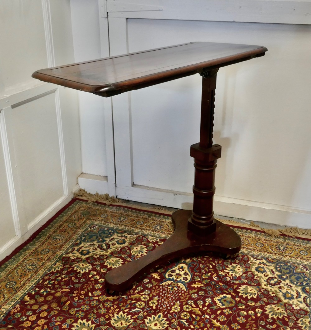 Victorian Walnut, Reading Stand Over Bed Table,  View II