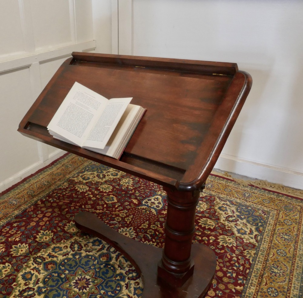 Victorian Walnut, Reading Stand Over Bed Table,  View VI