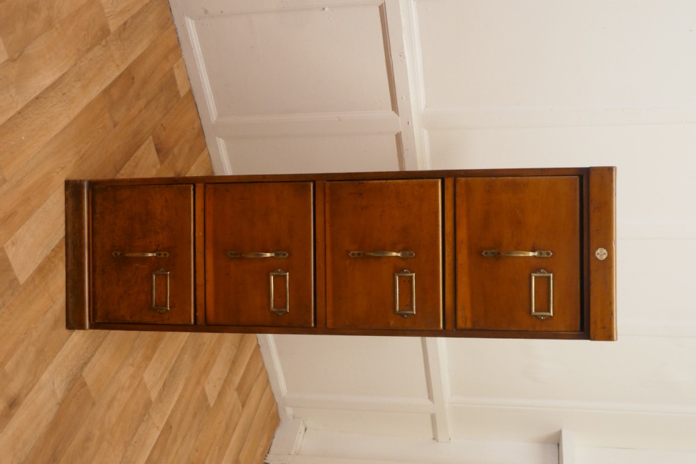 Edwardian 4 Drawer Golden Oak Filing Cabinet, by SU-TALL View V