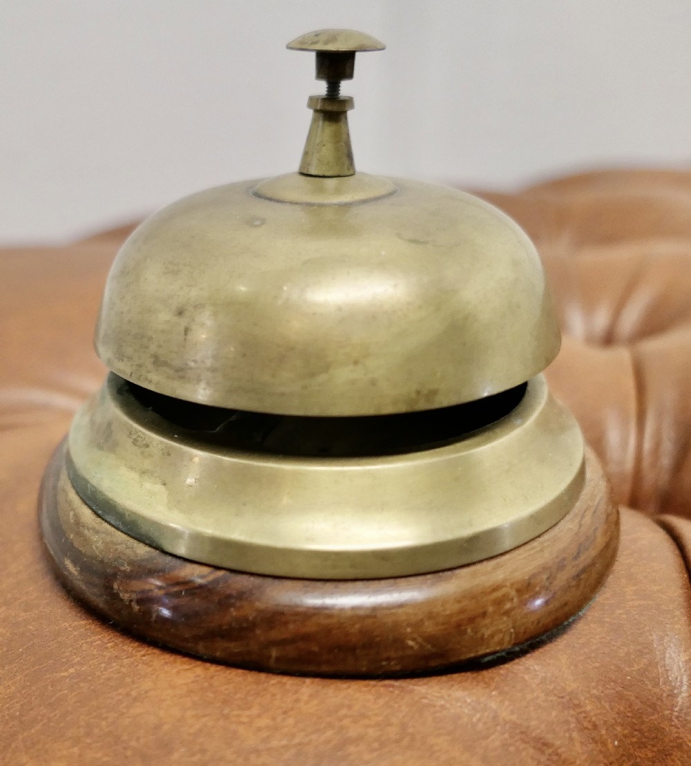 Victorian Brass Courtesy Counter Top Bell, Reception Desk Bell
