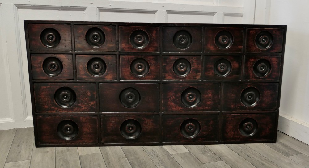 19th Century Chemist Drawers 20 Drawer Pharmacists Cabinet