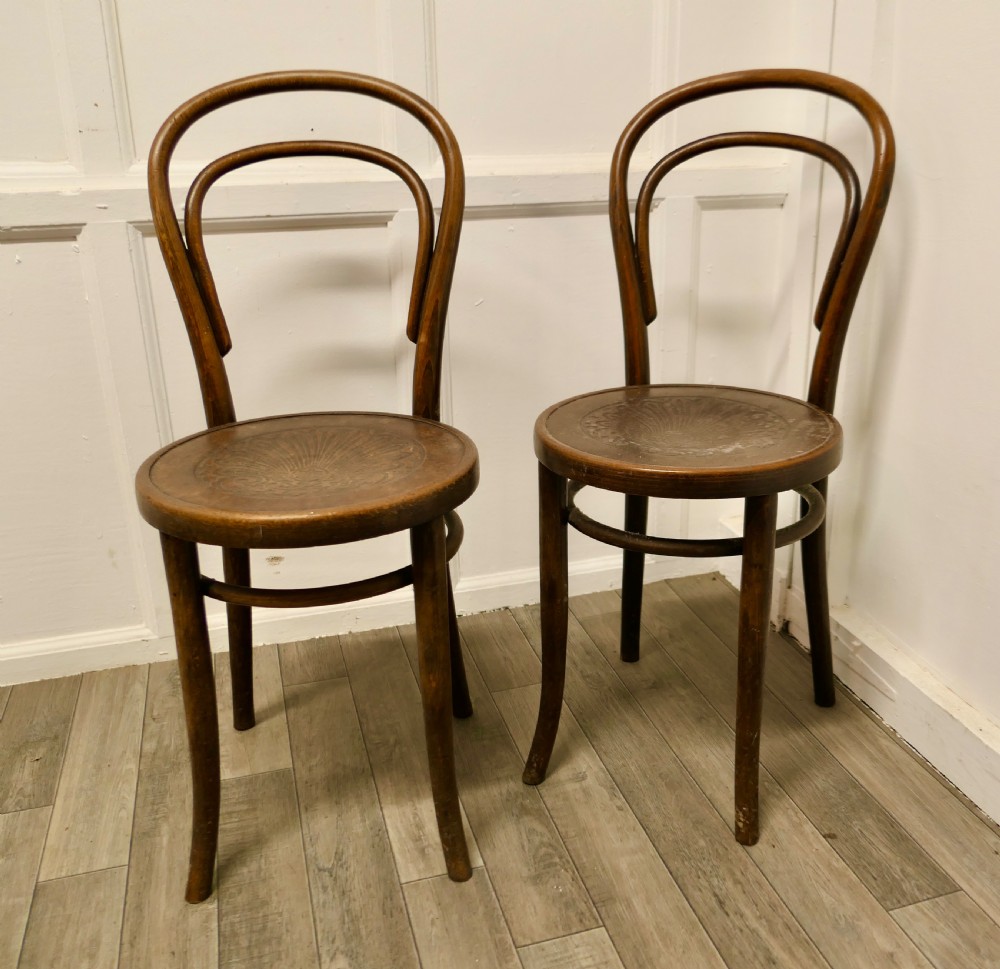 Pair of  Thonet Bistro Bentwood Chairs 