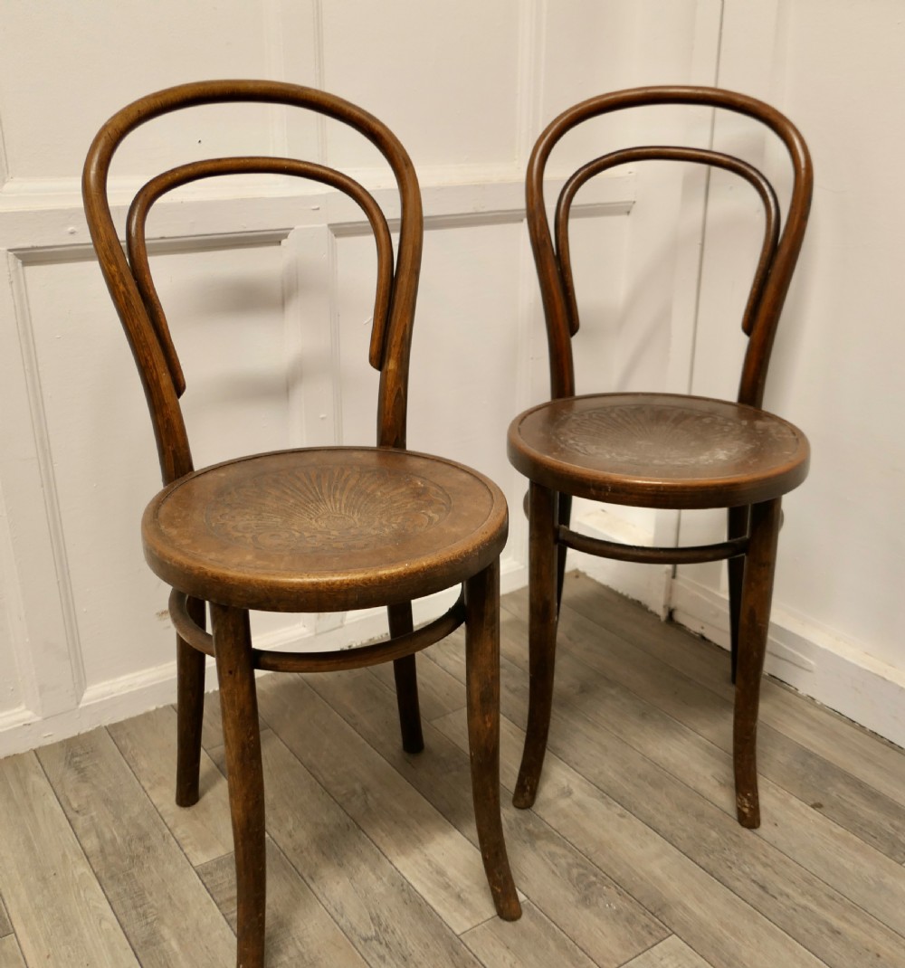Pair of  Thonet Bistro Bentwood Chairs  View II
