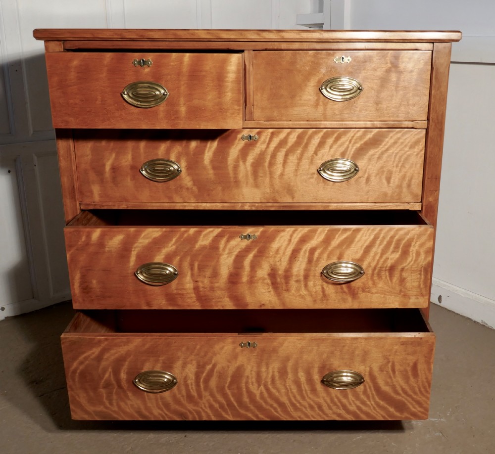 Large 19th Century Birch Chest of Drawers View VII