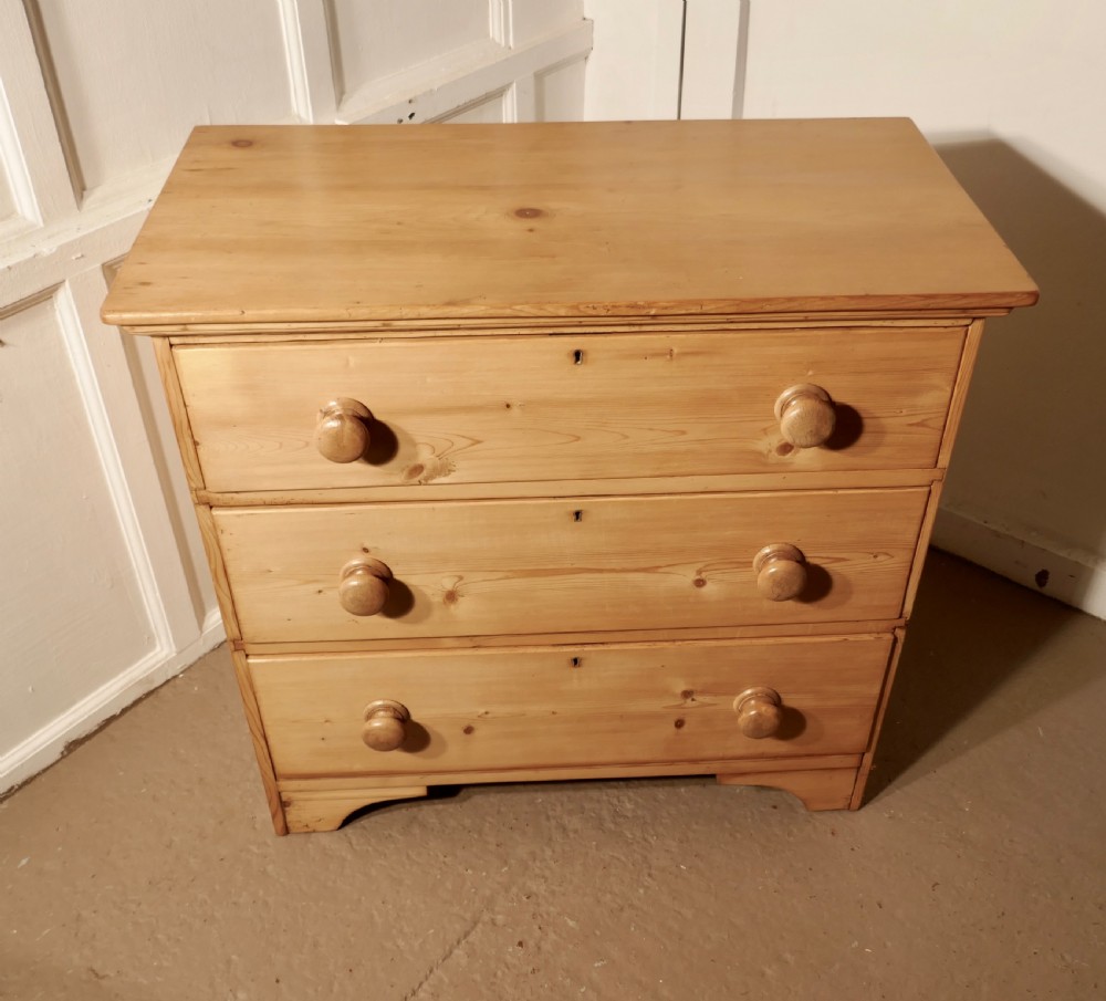 Victorian Stripped Pine Chest of Drawers  View II